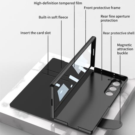 Чохол-книжка GKK Integrated Full Coverage з тримачем для стілуса Pen Slot (Стілус не входить в комплект) на Samsung Galaxy Fold 7 5G - сріблястий