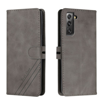 Чохол-книжка Stitching Style 2-Color Samsung Galaxy S21 FE - сірий