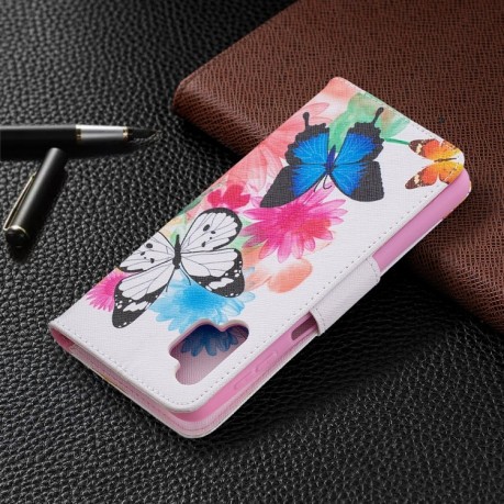 Чехол-книжка Colored Drawing Series на Samsung Galaxy A32 4G- Butterflies
