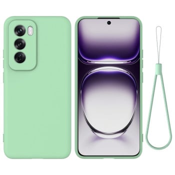 Силиконовый чехол Solid Color Liquid Silicone на OPPO Reno 12 5G Global - зеленый