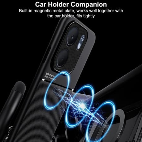 Чоловічий протиударний чохол Tilt Strip Grain на OPPO A5x 5G Global - синій