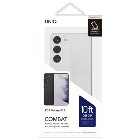 Оригинальный чехол UNIQ etui Combat на Samsung Galaxy S23 - black/carbon black