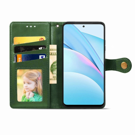 Чехол-книжка Retro Solid Color на Xiaomi Mi 10T Lite - зеленый