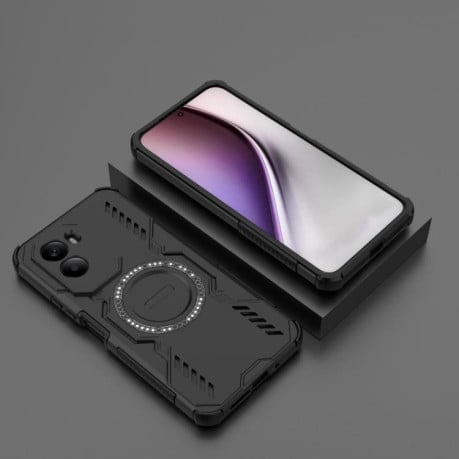 Противоударный чехол Butterfly Armor с MagSafe на Xiaomi Poco M7 4G 169mm - черный