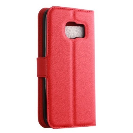 Чехол Книжка Litchi Texture Wallet Red для Samsung Galaxy S6 Edge / G925