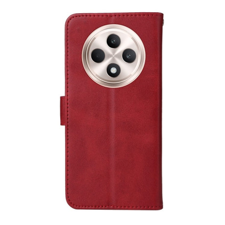 Чехол-книжка Stitching Calf Texture для OPPO Reno12 F/12 FS 4G - красный