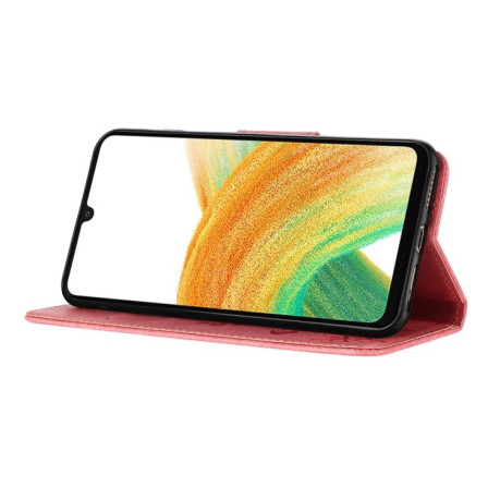 Чехол-книжка Embossed Butterfly для Samsung Galaxy A05s - розовый