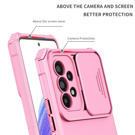 Протиударний чохол Stereoscopic Holder Sliding Samsung Galaxy A53 5G - рожевий