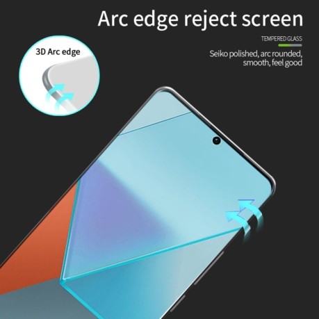 Защитное стекло MOFI 9H 3D Full Screen на Xiaomi Redmi Note13 Pro+ - черное