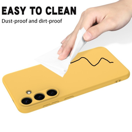 Силіконовий чохол Solid Color Liquid Silicone  для Samsung Galaxy S25+ 5G - жовтий