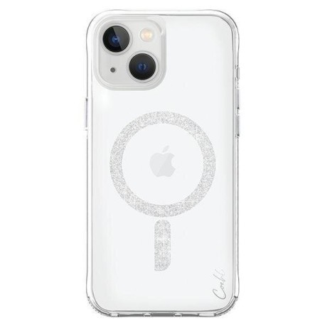 Оригінальний чохол Uniq Coehl Lumino Magnetic Charging для iPhone 15 - silver/sparkling silver