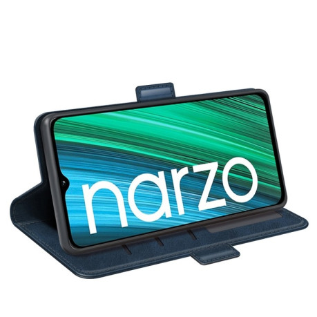 Чохол-книжка Dual-side Magnetic Buckle для Realme Narzo 50A - синій