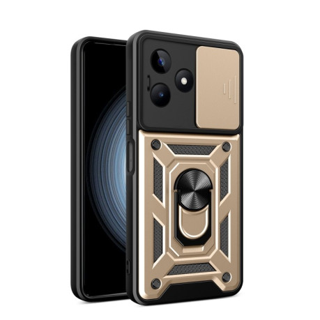Противоударный чехол Camera Sliding для Realme C53/C51 / Narzo N53 - золотой