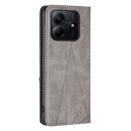 Чохол-книжка Rhombus Texture для Xiaomi Redmi Note 14 4G - сірий