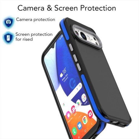 Противоударный чехол Dual-Color Skin Feel Shockproof Series на Google Pixel 9 Pro XL - синий