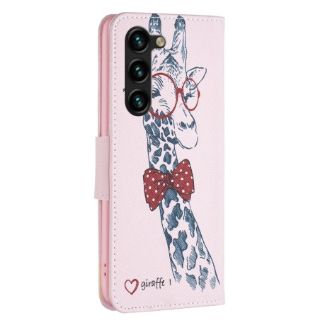 Чехол-книжка Colored Drawing Pattern для Samsung Galaxy S25+ 5G - Giraffe