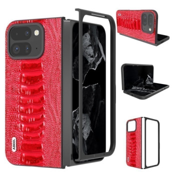 Шкіряний Чохол ABEEL Genuine Leather Weilai Series для Google Pixel 9 Pro Fold - червоний