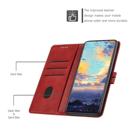 Чехол-книжка Cow Texture для Samsung Galaxy A03/A04E - красный