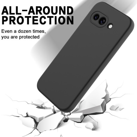 Силіконовий чохол Solid Color Liquid Silicone на Google Pixel 9a - чорний