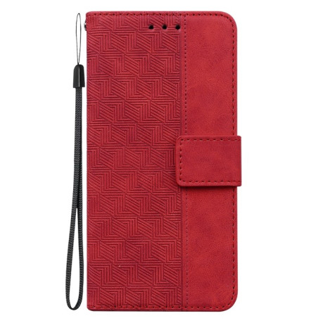 Чехол-книжка Geometric Embossed для Xiaomi Redmi A1/A2 - красный
