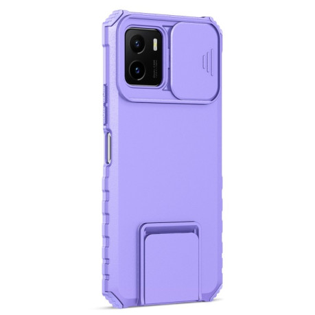 Чохол протиударний Stereoscopic Holder Sliding для Vivo Y15s / Y15a - фіолетовий