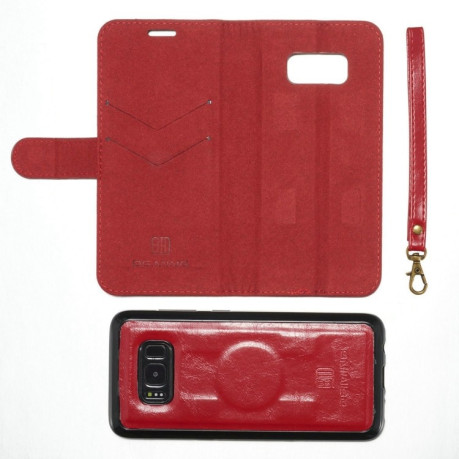 Кожаный чехол- книжка DG.MING Genuine Leather на Samsung Galaxy S8 /G950- красный