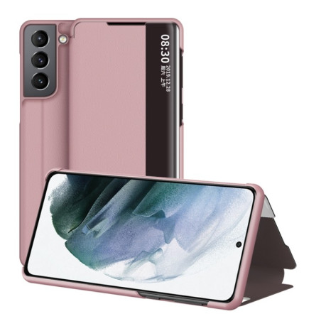 Чехол-книжка Window View для Samsung Galaxy S22 Plus 5G - розовое золото