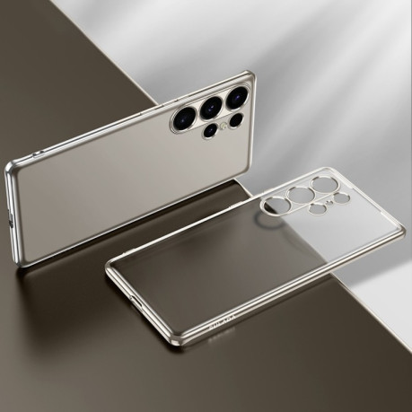 Чехол SULADA Electroplating Frosted TPU на Samsung Galaxy S25+ 5G - серый