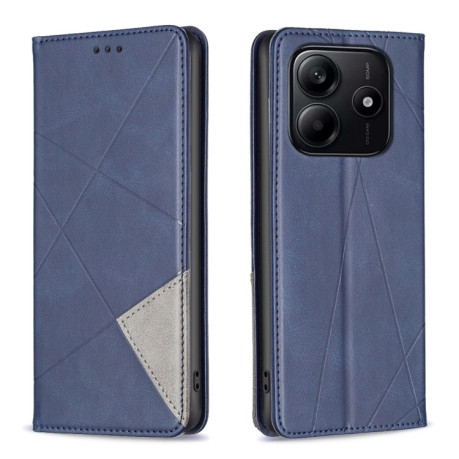 Чехол-книжка Rhombus Texture для Xiaomi Redmi Note 14 5G/Poco M7 Pro 5G - синий