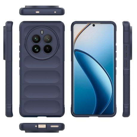 Силиконовый чехол Magic Flannel для Realme 12 Pro / 12 Pro+ - синий