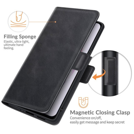 Чехол-книжка Dual-side Magnetic Buckle для Samsung Galaxy S22 Plus 5G - черный