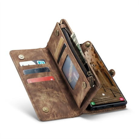 Чохол-гаманець CaseMe 008 Series на Samsung Galaxy S23 Ultra 5G - коричневий