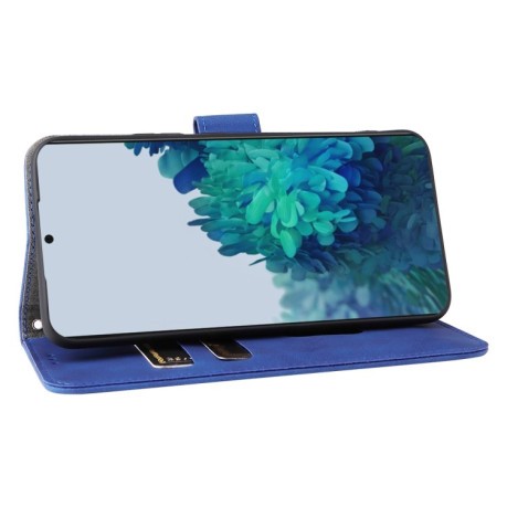 Чехол-книжка Buckle Calf Texture для Samsung Galaxy S22 Plus 5G - синий