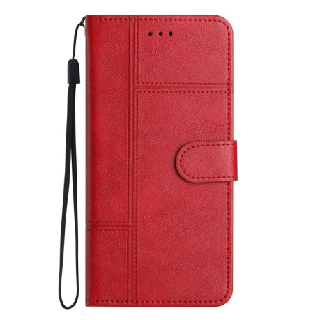 Чохол-книжка Cowhide Texture Stitching Leather на OnePlus 13 - червоний