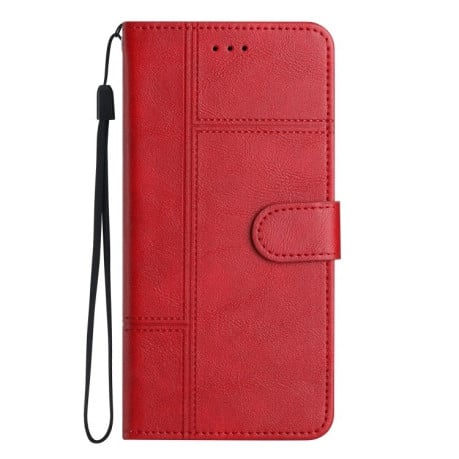 Чехол-книжка Cowhide Texture Stitching Leather на Samsung Galaxy A56 5G - красный