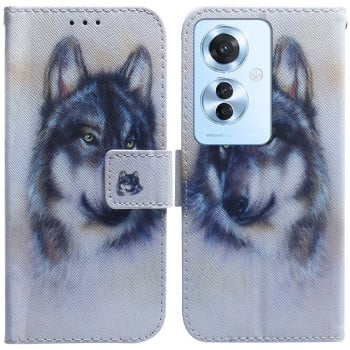 Чохол-книжка Coloured Drawing для OPPO Reno11 F Global - Wolf