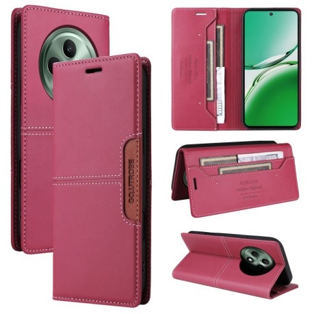 Чехол-книжка GQUTROBE G01 RFID Anti-theft Leather  для OPPO Reno12 F/12FS - красный