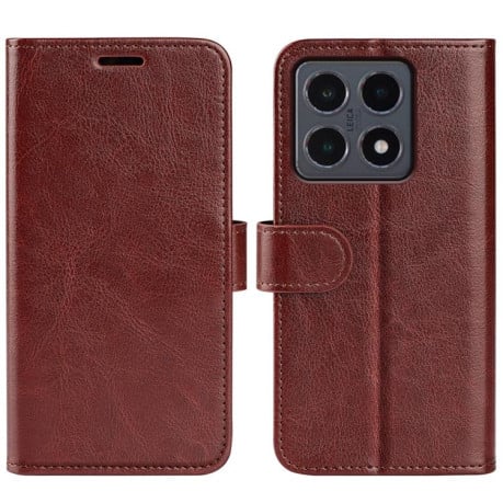 Чехол-книжка R64 Texture Single на Xiaomi 15T - коричневый