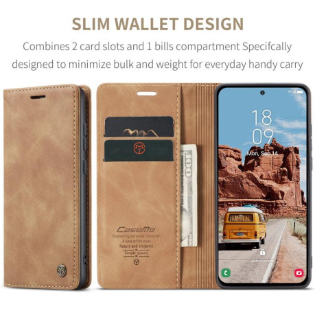 Чохол-книжка CaseMe-013 Multifunctional  для Samsung Galaxy S25+ 5G - коричневий