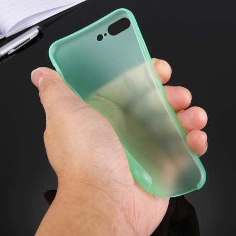 Чехол для iPhone 8 Plus/ 7 Plus ультратонкий прозрачный зеленый
