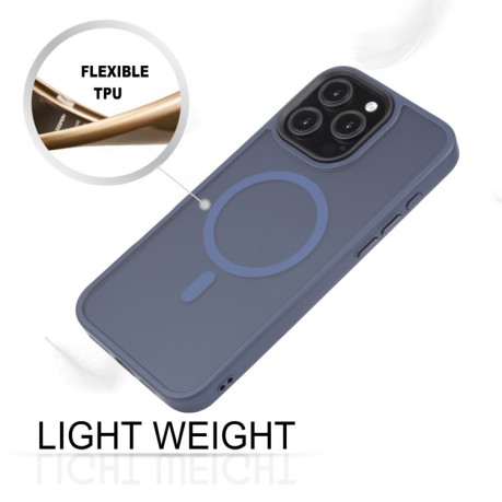 Чехол GEBEI Skin Feel MagSafe Magnetic для  iPhone 16 Pro - синий