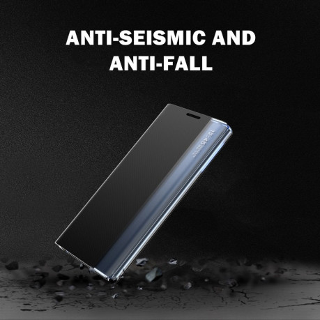 Чехол-книжка Clear View Standing Cover на Samsung Galaxy S10 Lite - темно-синий