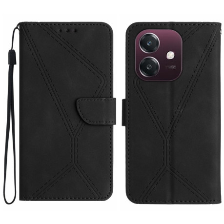 Чохол-книжка Stitching Embossed Leather для OPPO A3/A3x/A40m- чорний