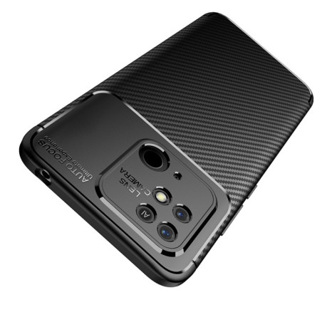 Ударозащитный чехол HMC Carbon Fiber Texture на Xiaomi Poco C40/Redmi 10c - черный