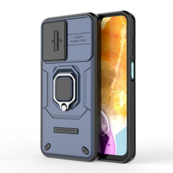 Противоударный чехол Sliding Camshield для Samsung Galaxy M15 5G - синий