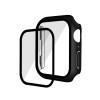 Противоударная накладка с защитным стеклом Electroplating Matte для Apple Watch Series 8 / 7 45mm - черная