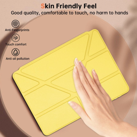Чехол-книжка Clear Acrylic Demation Leather для Xiaomi Pad 7 / 7 Pro - желтый