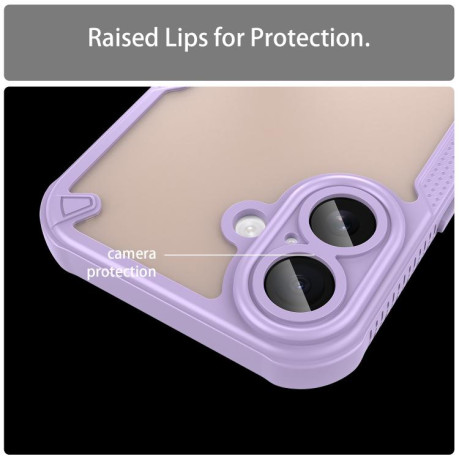 Противоударный чехол Armor Glaze PC Hybrid для iPhone 17 - фиолетовый