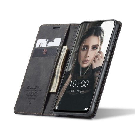 Кожаный чехол CaseMe-013 Multifunctional на Xiaomi Redmi Note 10 / Note 10s - черный