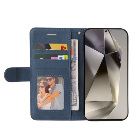 Чохол-книжка CaseNeo Splicing Dual Magnetic Buckle Leather для Samsung Galaxy S25 Ultra 5G - синій